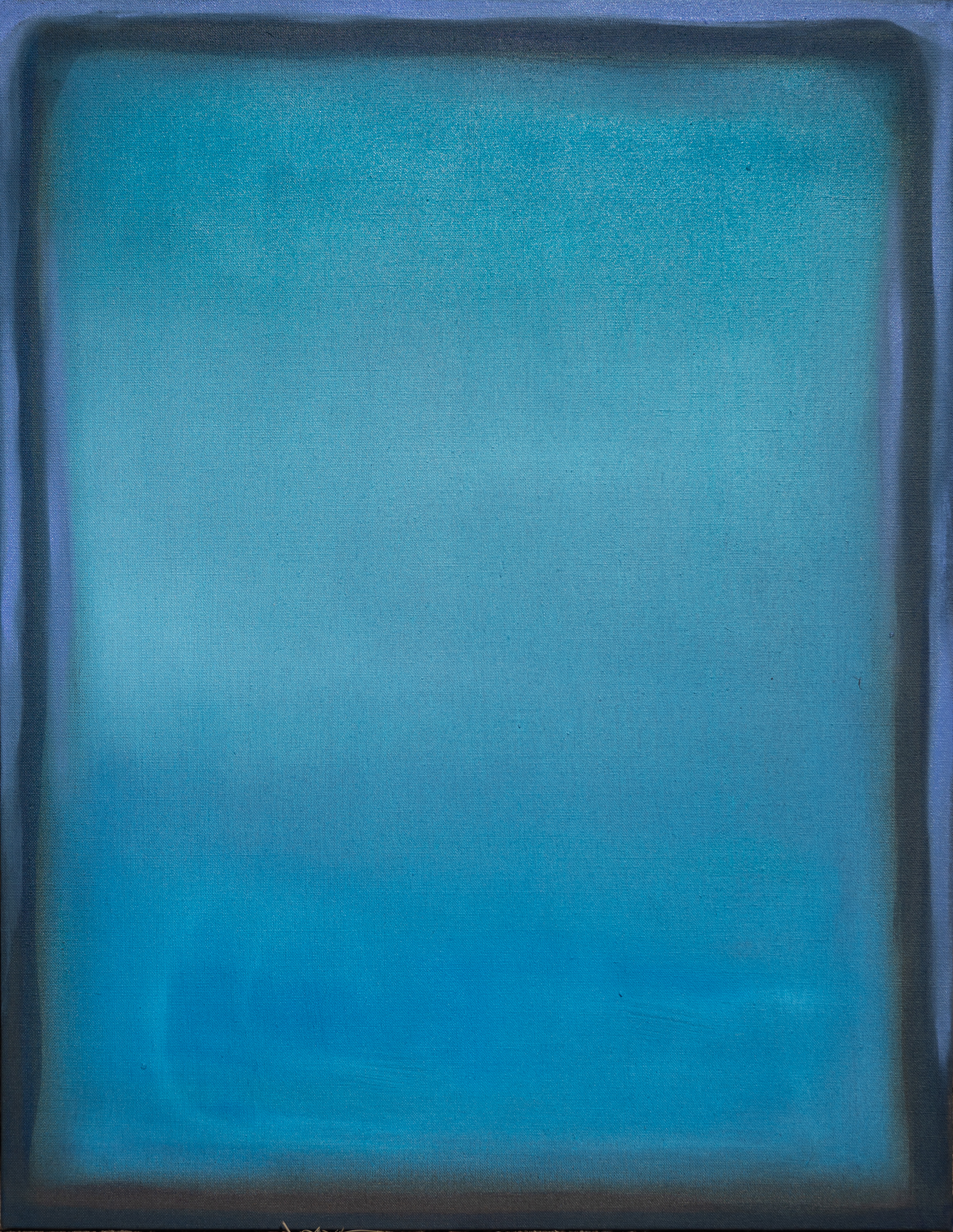 Chrysalis — transcendental oil painting on linen, 27 × 21 inches, homage to Abiquiu New Mexico, by Luna Van Arsdale. Transformation, emergence. Celestial Dew 2026.